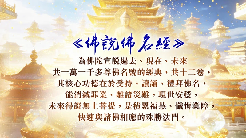 《佛說佛名經》冥陽兩利六日大法會